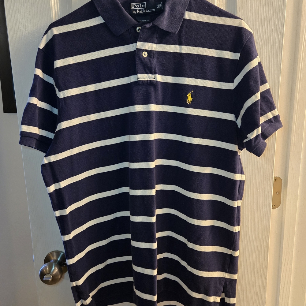 Polo by Ralph Lauren Navy and White Striped Shirt